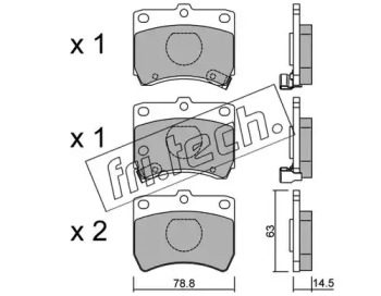 Комплект тормозных колодок fri.tech. 379.0