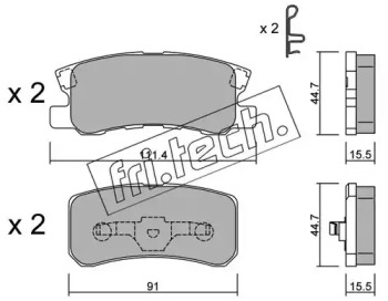Комплект тормозных колодок fri.tech. 415.0
