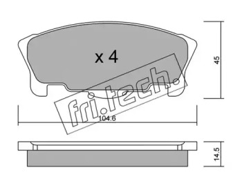 Комплект тормозных колодок fri.tech. 474.0