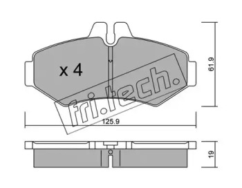 Комплект тормозных колодок fri.tech. 588.0