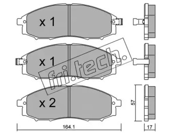 Комплект тормозных колодок fri.tech. 627.0