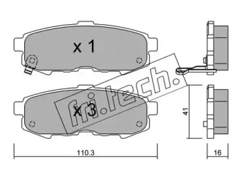 Комплект тормозных колодок fri.tech. 751.0