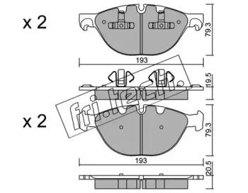 Комплект тормозных колодок fri.tech. 839.0