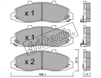 Комплект тормозных колодок fri.tech. 874.0