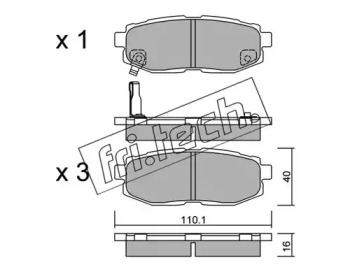 Комплект тормозных колодок fri.tech. 892.0