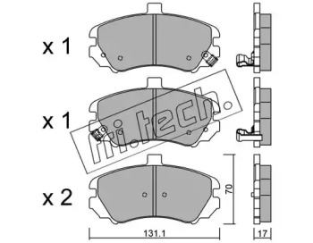 Комплект тормозных колодок fri.tech. 901.0