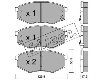 Комплект тормозных колодок fri.tech. 958.0