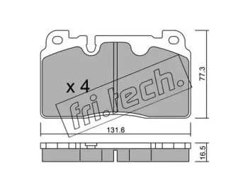 Комплект тормозных колодок fri.tech. 995.0