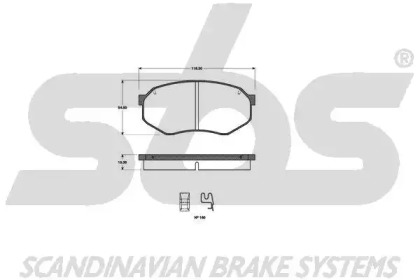 Комплект тормозных колодок sbs 1501223216