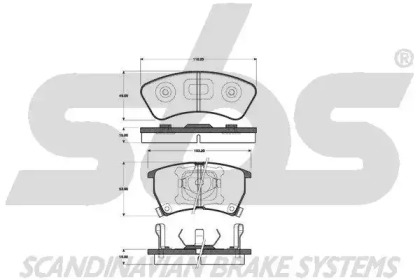 Комплект тормозных колодок sbs 1501223227