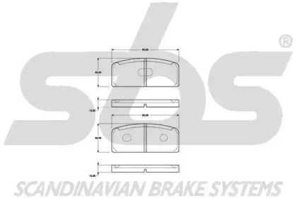 Комплект тормозных колодок sbs 1501223903