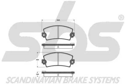 Комплект тормозных колодок sbs 1501223908