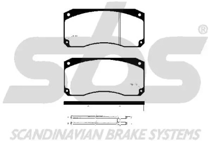 Комплект тормозных колодок sbs 1501223935