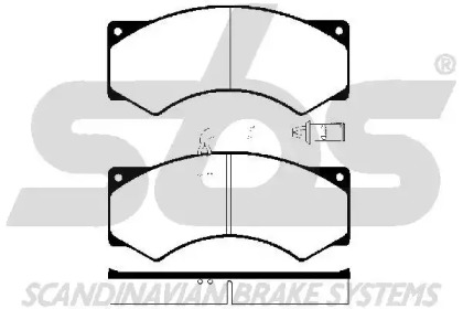 Комплект тормозных колодок sbs 1501224015