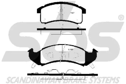 Комплект тормозных колодок sbs 1501229213