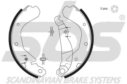 Комлект тормозных накладок sbs 18492736413