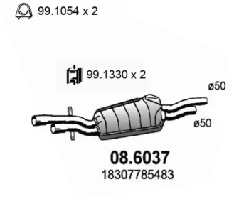 Амортизатор ASSO 08.6037