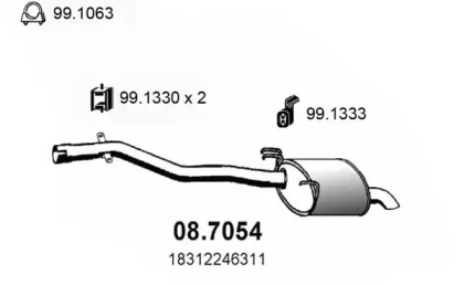 Амортизатор ASSO 08.7054