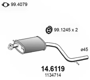 Амортизатор ASSO 14.6119