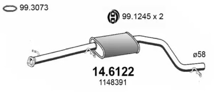 Амортизатор ASSO 14.6122