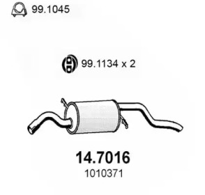 Амортизатор ASSO 14.7016