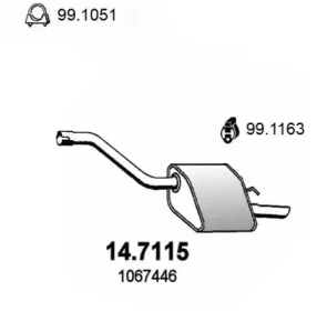 Амортизатор ASSO 14.7115