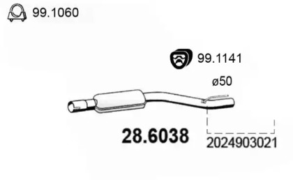 Амортизатор ASSO 28.6038