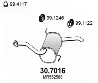 Амортизатор ASSO 30.7016