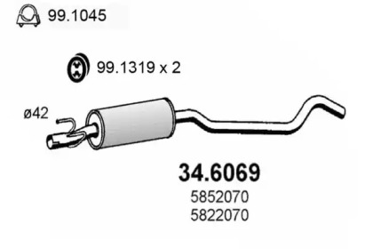 Амортизатор ASSO 34.6069