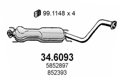 Амортизатор ASSO 34.6093