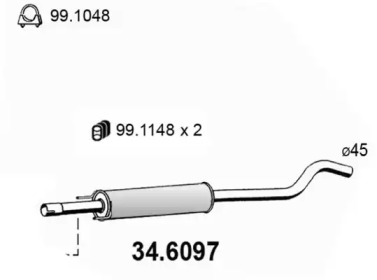 Амортизатор ASSO 34.6097