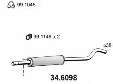 Амортизатор ASSO 34.6098