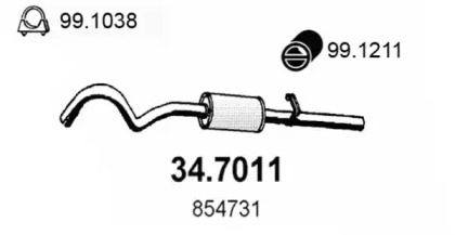 Амортизатор ASSO 34.7011