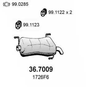 Амортизатор ASSO 36.7009