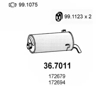 Амортизатор ASSO 36.7011