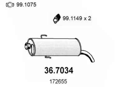 Амортизатор ASSO 36.7034