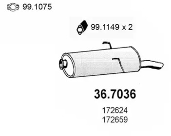 Амортизатор ASSO 36.7036