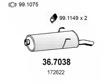 Амортизатор ASSO 36.7038