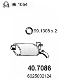 Амортизатор ASSO 40.7086