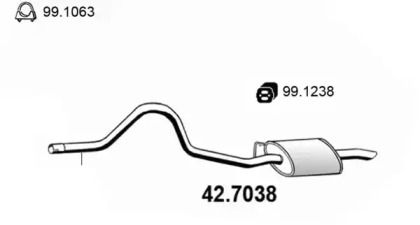 Амортизатор ASSO 42.7038