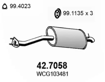 Амортизатор ASSO 42.7058