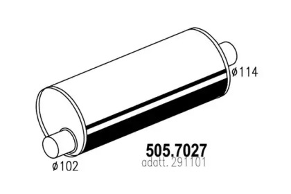 Амортизатор ASSO 505.7027