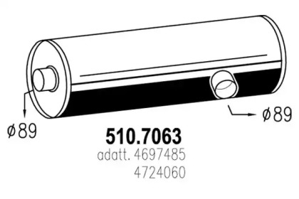 Амортизатор ASSO 510.7063