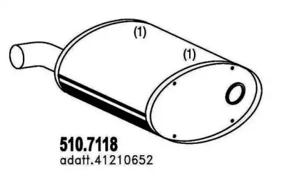 Амортизатор ASSO 510.7118