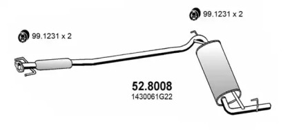 Амортизатор ASSO 52.8008