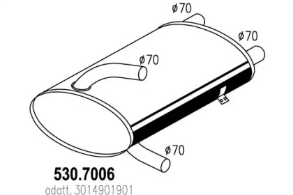 Амортизатор ASSO 530.7006