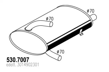 Амортизатор ASSO 530.7007