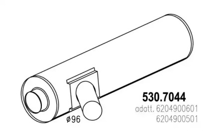 Амортизатор ASSO 530.7044