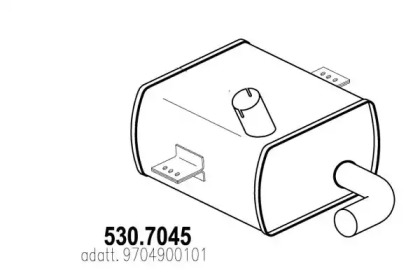 Амортизатор ASSO 530.7045