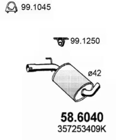 Амортизатор ASSO 58.6040